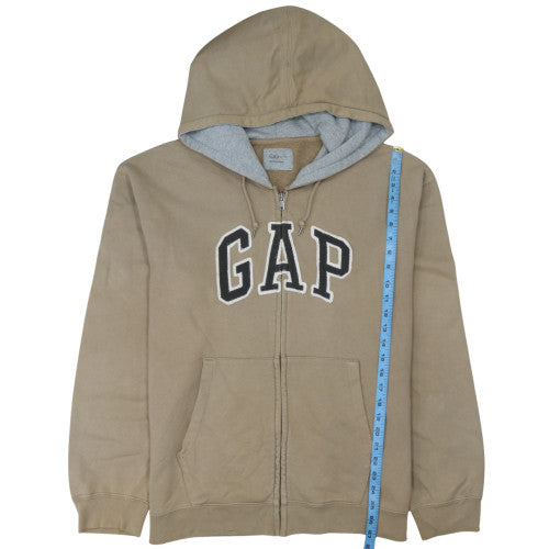 Mens UK Size XL Gap Beige Full Zip Hoodie