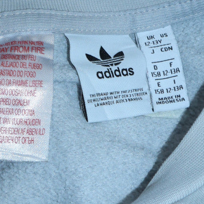 Adidas Boys Grey Colourblock Pullover Sweatshirt 12-13 Years