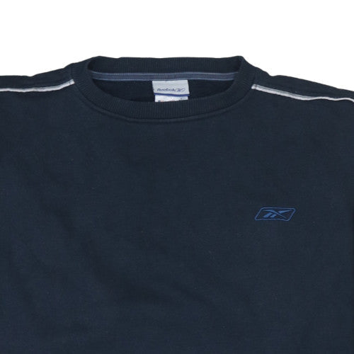 Mens UK Size L Reebok Blue Pullover Sweatshirt