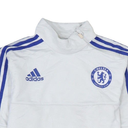 Mens UK Size S adidas White Pullover Sweatshirt