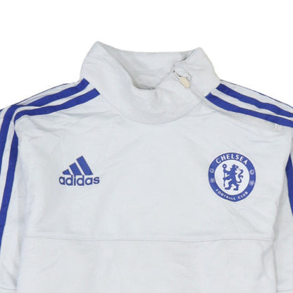 Mens UK Size S adidas White Pullover Sweatshirt