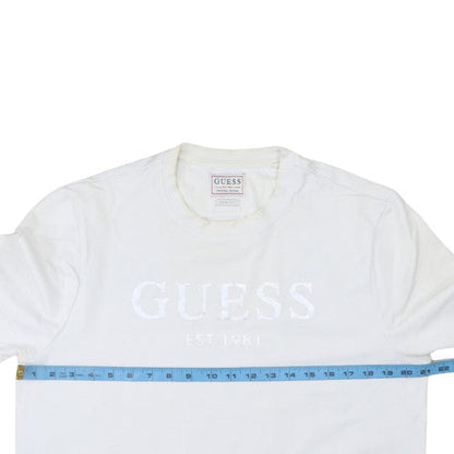 Mens UK Size L GUESS White Pullover Sweatshirt