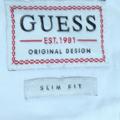 Mens UK Size L GUESS White Pullover Sweatshirt
