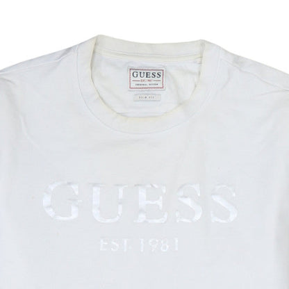 Mens UK Size L GUESS White Pullover Sweatshirt