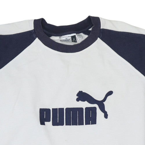 Mens UK Size L PUMA White Pullover Sweatshirt