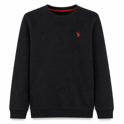 U.S. Polo Assn. Boys Black Pullover Sweatshirt 14-15 Years Regular Fit