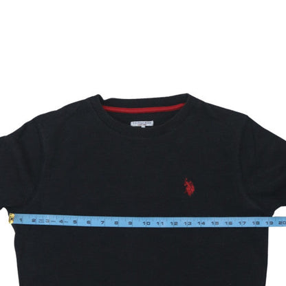 U.S. Polo Assn. Boys Black Pullover Sweatshirt 14-15 Years Regular Fit