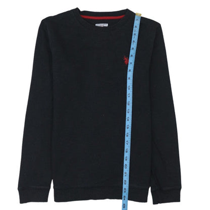 U.S. Polo Assn. Boys Black Pullover Sweatshirt 14-15 Years Regular Fit