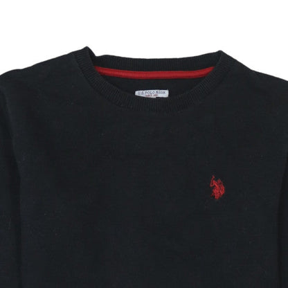 U.S. Polo Assn. Boys Black Pullover Sweatshirt 14-15 Years Regular Fit