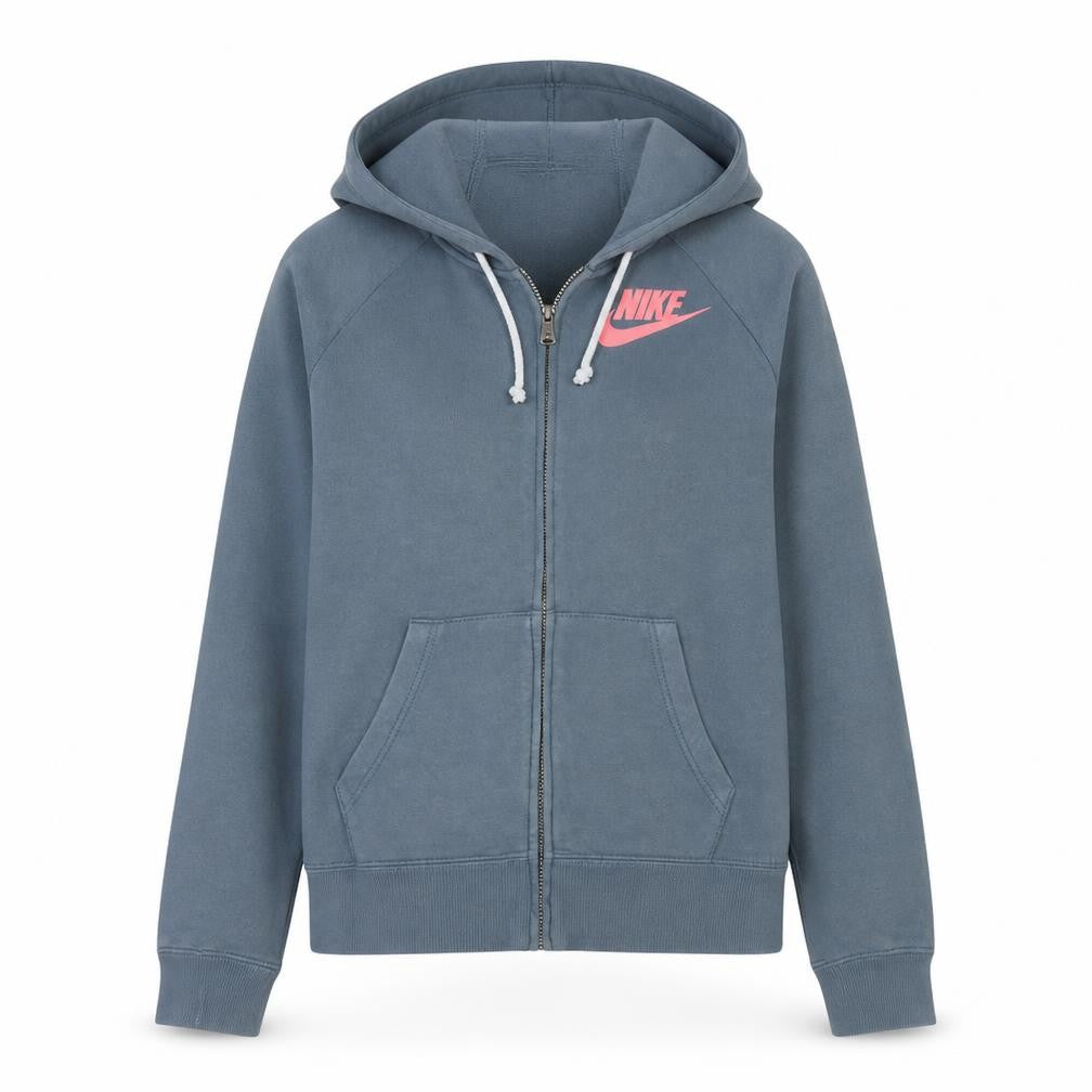 Womens UK Size M Nike Blue Full Zip Hoodie