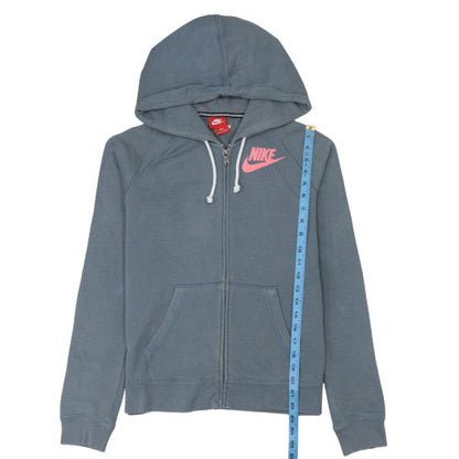 Womens UK Size M Nike Blue Full Zip Hoodie