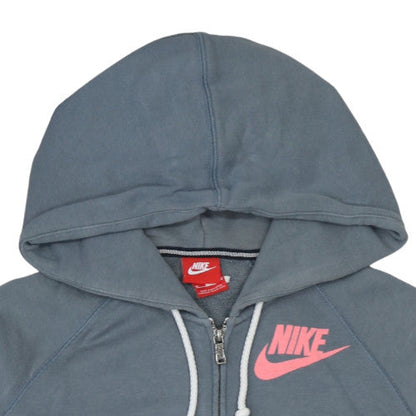 Womens UK Size M Nike Blue Full Zip Hoodie