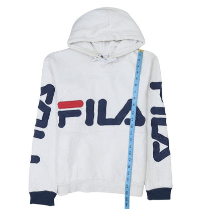 Womens UK Size S FILA White Pullover Hoodie
