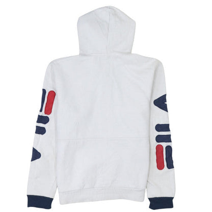 Womens UK Size S FILA White Pullover Hoodie