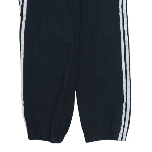 Adidas Boys Black Track Pants 10 Years Elastic Waist Pockets Joggers