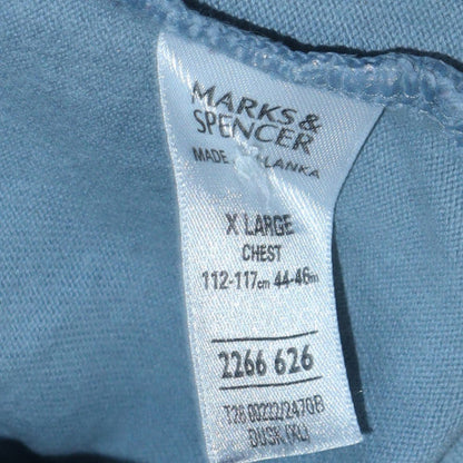 Mens UK Size XL Marks and Spencer Blue Pullover Sweatshirt