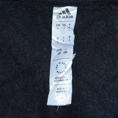 Mens UK Size L adidas Black Pullover Hoodie
