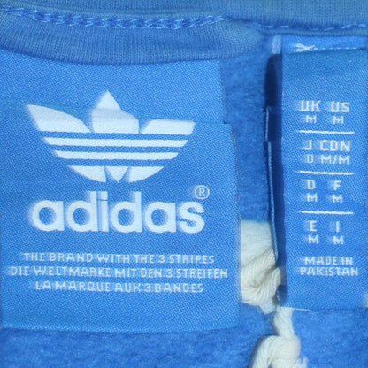 Mens UK Size M adidas Blue Full Zip Hoodie