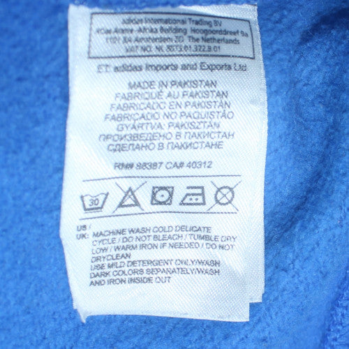 Mens UK Size M adidas Blue Full Zip Hoodie