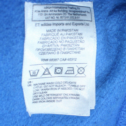 Mens UK Size M adidas Blue Full Zip Hoodie