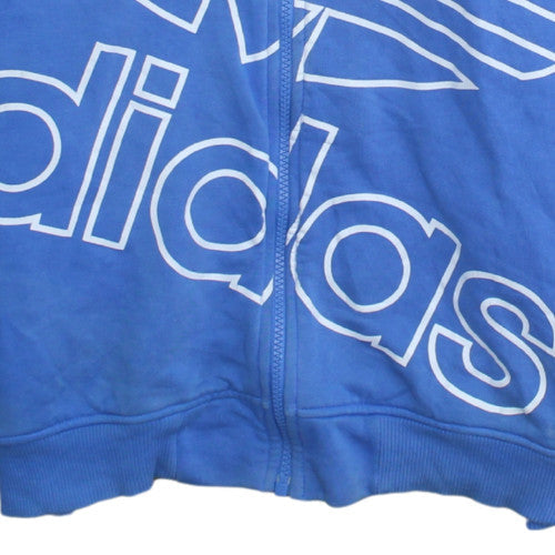 Mens UK Size M adidas Blue Full Zip Hoodie