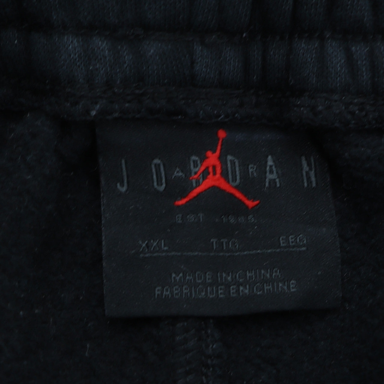Mens UK Size 2XL Jordan Regular Fit Sweatpants Black Trousers