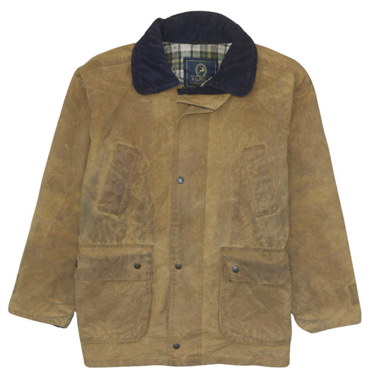 P.G. Field Men's Brown Waxed Cotton Country Jacket M