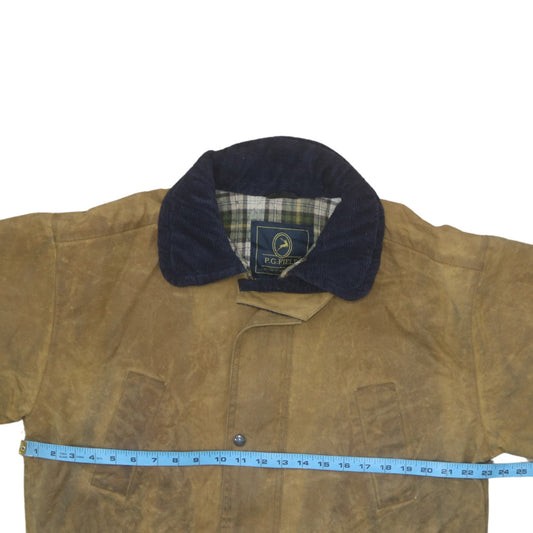 P.G. Field Men's Brown Waxed Cotton Country Jacket M