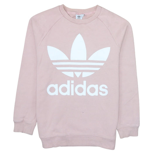 Womens UK Size 10 adidas Pink Pullover Sweatshirt