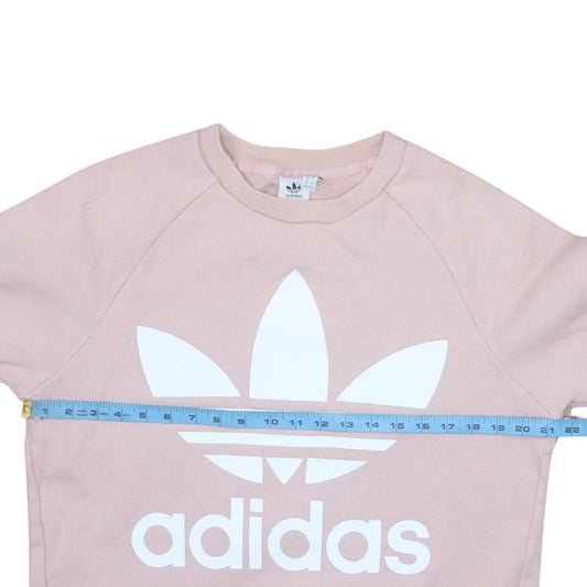 Womens UK Size 10 adidas Pink Pullover Sweatshirt