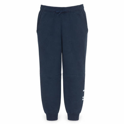 Front view of Adidas women’s blue jogger sweatpants, size S, cotton blend activewear
