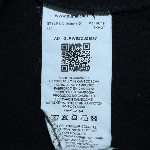Mens UK Size S PUMA Black Pullover Hoodie
