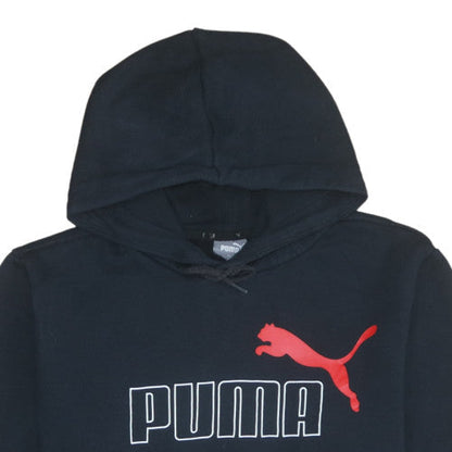 Mens UK Size S PUMA Black Pullover Hoodie