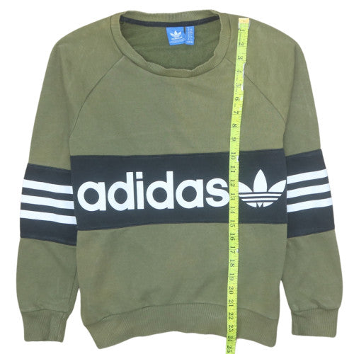 Womens UK Size 6 adidas Green Pullover Sweatshirt