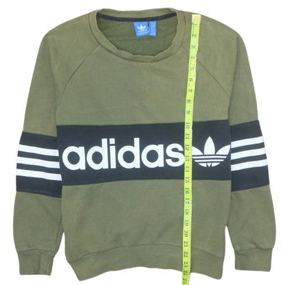 Womens UK Size 6 adidas Green Pullover Sweatshirt