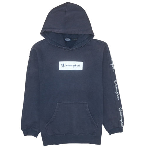 Mens UK Size M Champion Blue Pullover Hoodie