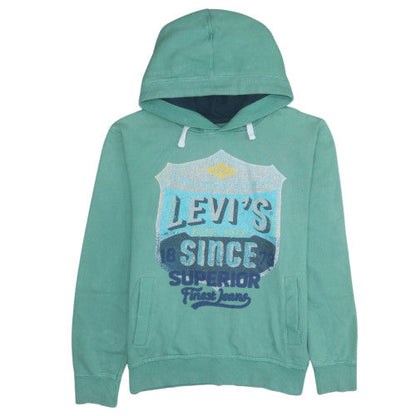 Womens UK Size 16 Levi's Green Pullover Hoodie