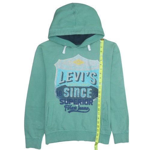 Womens UK Size 16 Levi's Green Pullover Hoodie