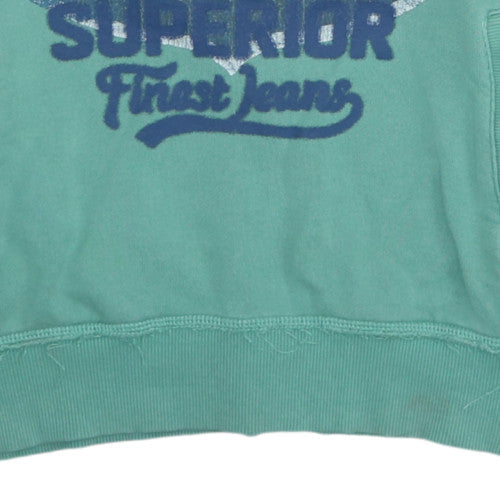 Womens UK Size 16 Levi's Green Pullover Hoodie