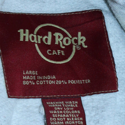 Mens UK Size L Hard Rock Cafe Grey Pullover Hoodie