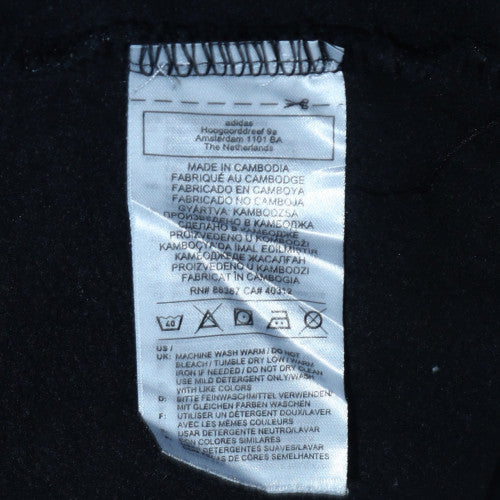 Mens UK Size L adidas Black Pullover Hoodie