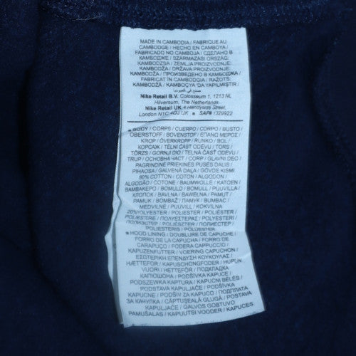 Mens UK Size M Nike Blue Pullover Hoodie