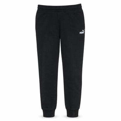 Front view of Puma men’s black jogger sweatpants m regular fit fleece sports trousers