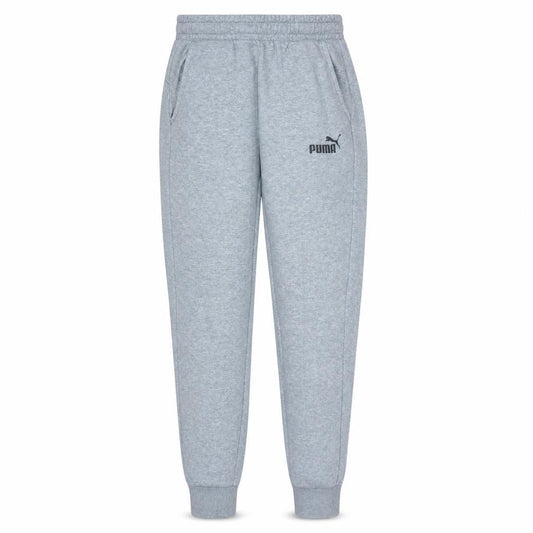 Front view of Puma Men's Grey Jogger Sweatpants S Regular Fit Elastic Waist Activewear