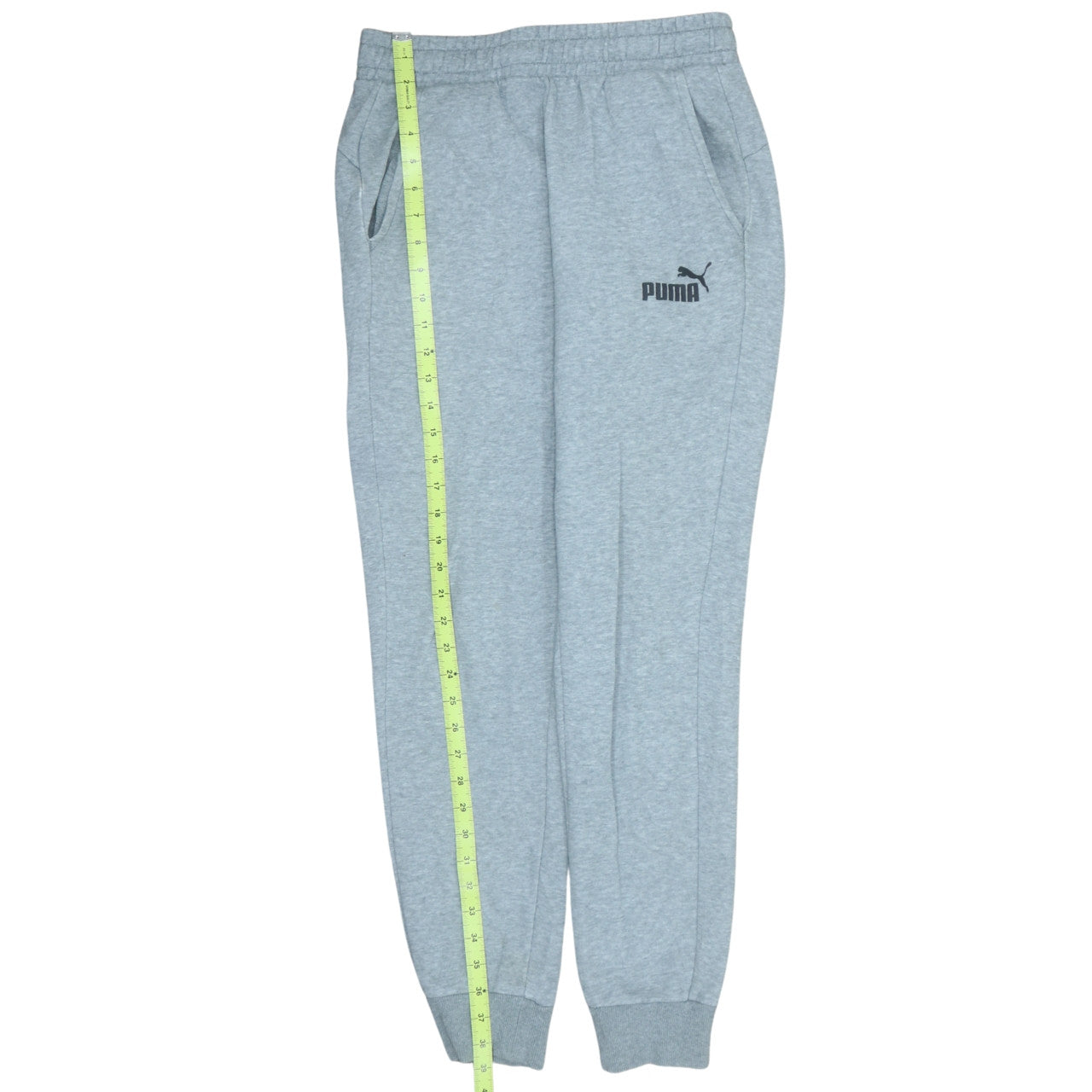 Puma Men's Grey Jogger Sweatpants S Regular Fit Elastic Waist Activewear