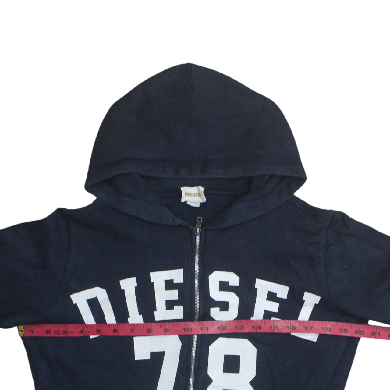 Mens UK Size S Diesel Blue Full Zip Hoodie