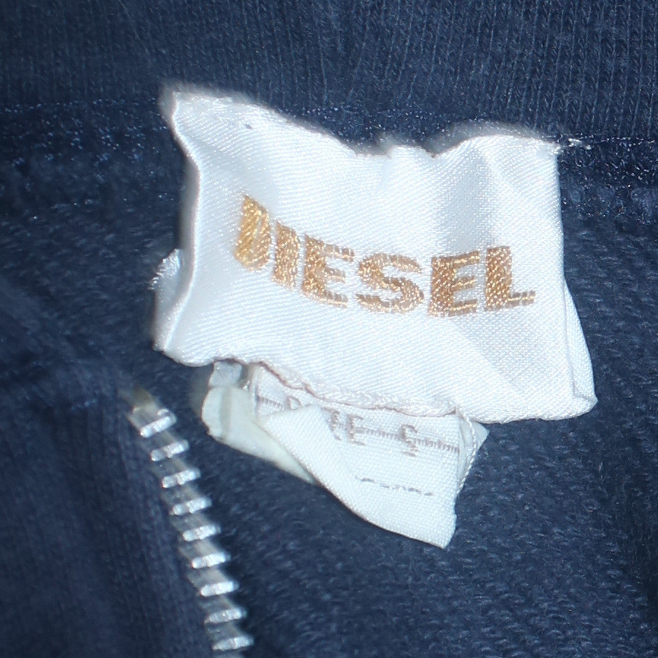 Mens UK Size S Diesel Blue Full Zip Hoodie