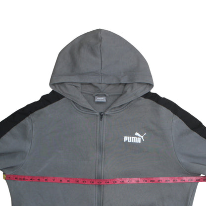 Mens UK Size XL PUMA Grey Full Zip Hoodie