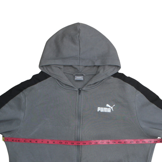 Mens UK Size XL PUMA Grey Full Zip Hoodie