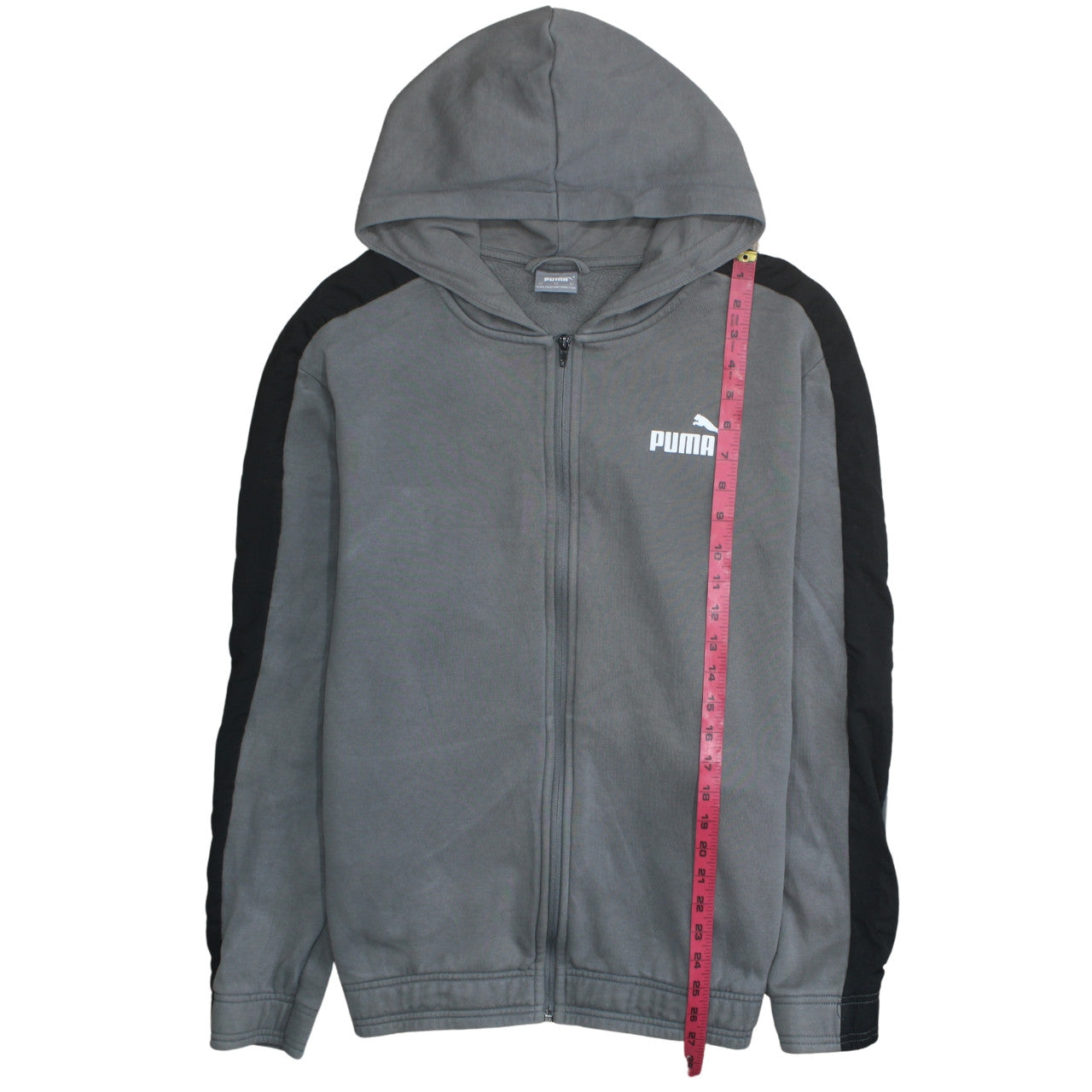 Mens UK Size XL PUMA Grey Full Zip Hoodie